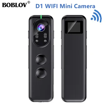 BOBLOV D1 Väike Keha Kaamera, WiFi, Night Vision Keha Camera1080P LED Ekraan, Mini Kaamera Kriips Cam Väike Videokaamera Tasku DVR Salvestada