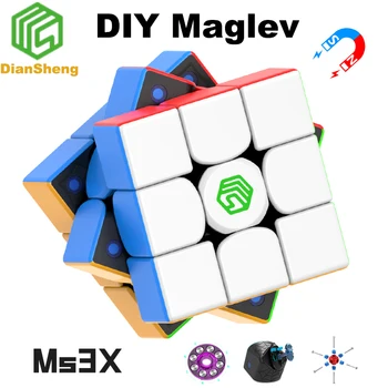 Dian Sheng MS3X DIY Maglev Magic Cube 3x3 Magnet Rubix Professionaalne 3x3x3 Kiirus Puzzle Lapsed Fidget Mänguasja 3×3 Rubick Cubo