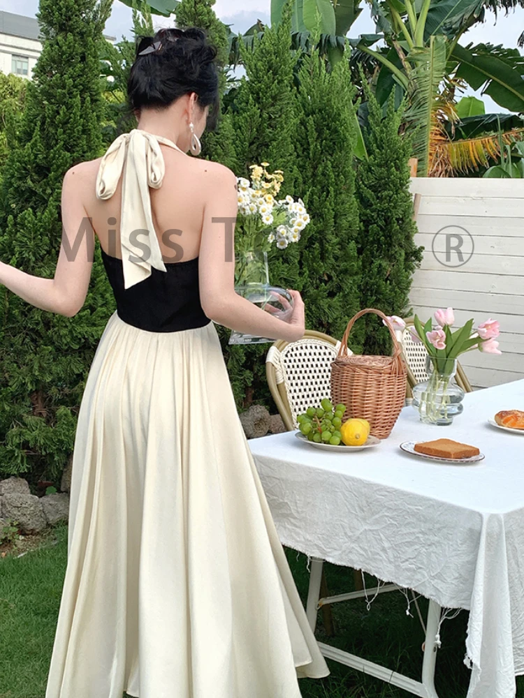 Suvel Prantsusmaa Vintage Kleit Naiste 2022 Seksikas Elegantne Õhtu Pool Midi Kleidid Daamid korea Stiilis Päitsed Krae Ühes tükis Kleit 5